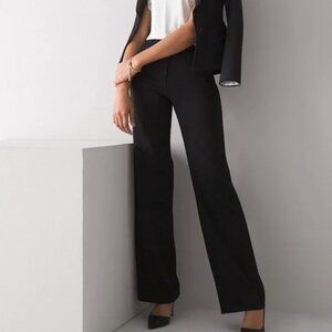 NWT White House Black Market Black Wide Leg Pants